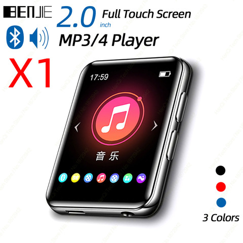 Bluetooth MP3-плеер BENJIE X1 с сенсорным экраном, портативный аудио, музыка, видео плеер с Built-in динамиком, FM-радио, диктофон, электронная книга ► Фото 1/6