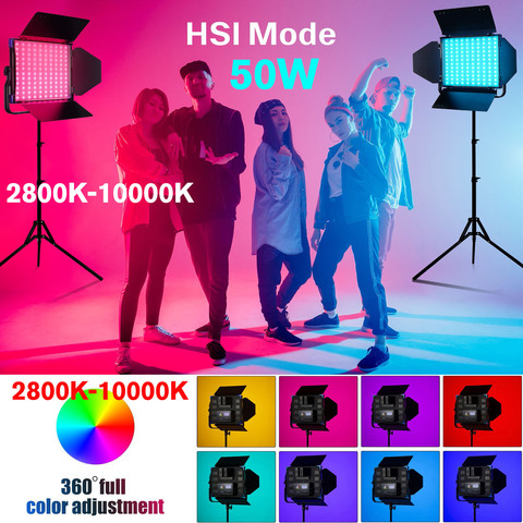 Sokani X50 RGB светодиодный светильник для видеосъемки, набор 2800K-10000K, студийный светильник для фотосъемки с регулируемой яркостью, светильник с дистанционным управлением, RGB для фотографий ► Фото 1/1