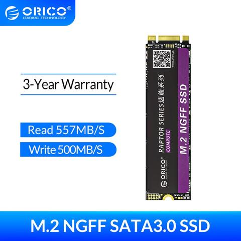 ORICO M.2 NGFF SATA SSD 128 ГБ 256 ГБ 512 ГБ ТБ M2 SATA3.0 Внутренний твердотельный жесткий диск 2280 мм SSD для настольного ПК ► Фото 1/6