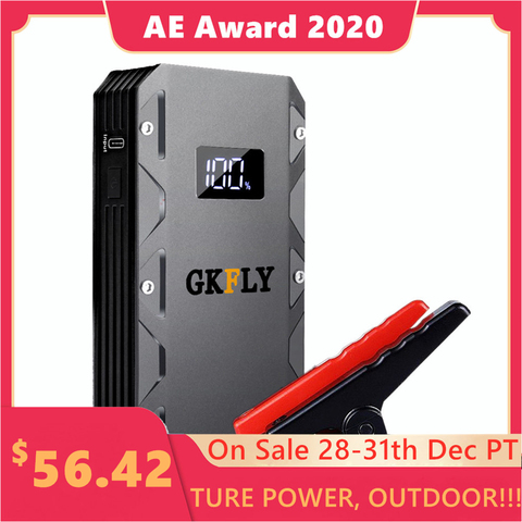 GKFLY стартер для автомобиля 20000 мАч 1500A 12 В пусковое устройство Power Bank Автомобильный Аккумулятор Booster Зарядное устройство для бензинового дизе... ► Фото 1/6