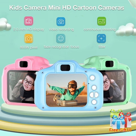 Цифровая мини-камера для детей, видеокамера проекционная 1080P, для образовательных целей или в качестве подарка на день рождения ребенку ► Фото 1/6