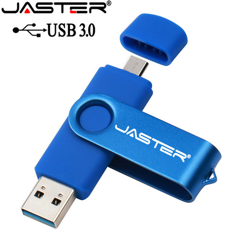 USB 3,0 OTG флеш-накопитель JASTER, флешка для смартфонов Android, 64 ГБ 32 ГБ 16 ГБ 8 ГБ, металлическая OTG USB карта памяти, бесплатная доставка ► Фото 1/6