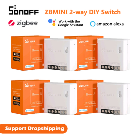 1-30 шт SONOFF ZBMINI Zigbee 3,0 2-сторонний DIY мини-переключатель умное управление через eWeLink ZBBridge требуется работа с Alexa Google Home ► Фото 1/6