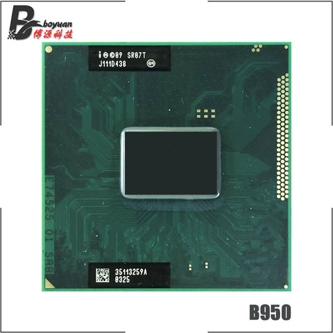 Двухъядерный процессор Intel Pentium B950 SR07T, 2,1 ГГц, двухпоточный процессор, 2 Мб, 35 Вт, разъем G2 / rPGA988B ► Фото 1/1