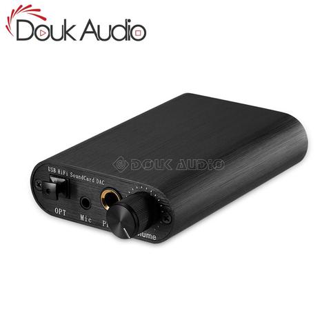 Douk аудио мини USB Hi-Fi звуковая карта DAC TDA1387 аудио декодер усилитель для наушников DTS/AC3 ► Фото 1/6