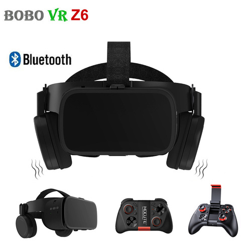 3D очки виртуальной реальности BOBO VR Z6 для смартфонов, черная гарнитура виртуальной реальности Google Cardboard, шлем Стерео BOBOVR для Android 4,7-6,2' ► Фото 1/6