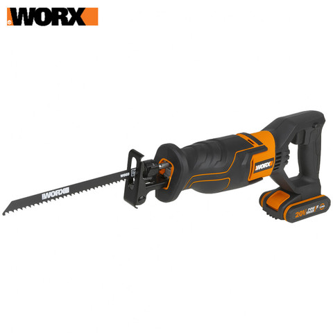 Сабельная пила аккумуляторная Worx WX500 2Ач х1 ЗУ 2А сумка ► Фото 1/4