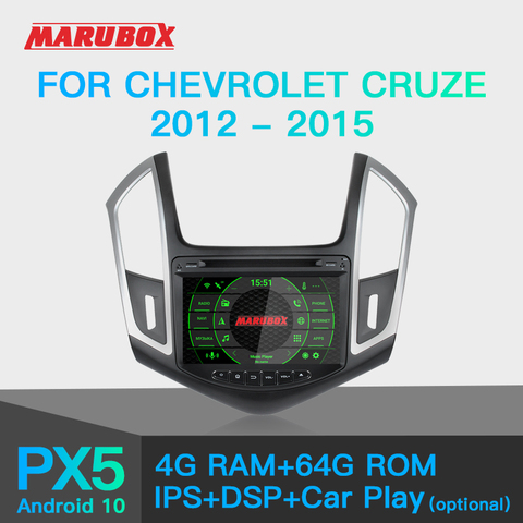 Штатная магнитола для Chevrolet Cruze, MARUBOX KD8087, Штатное головное устройство для Chevrolet Cruze 2012-2015, PX6 Android 10.0, Восьмиядерный процессор, встроенный DSP, IPS экран,Оперативная 4GB, Встроенная 64GB ► Фото 1/6