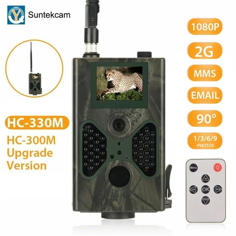 Беспроводная охотничья целлюлярная камера 2G MMS SMS SMTP, фотоловушка для фотоловушки 16 МП 1080P с ночным видением для дикой природы HC330M ► Фото 1/6