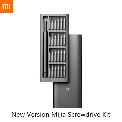 Оригинальный набор отверток Xiaomi Mijia для ежедневного использования, 24 прецизионные магнитные биты, алюминиевая коробка, отвертка, набор для умного дома xiaomi ► Фото 1/6