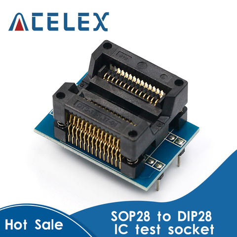 Переходник SOP28 в DIP28, с гнездом 300 мил IC SOIC28 до DIP28 SOP16 до DIP16 SOP20 на DIP20 ► Фото 1/6