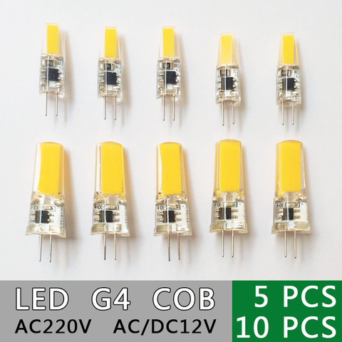 С регулируемой яркостью GreenEye светодиодный G4 удара лампа 6 Вт 10 Вт AC/DC 12V 220V COB SMD СВЕТОДИОДНЫЙ G4 регулируемой яркостью лампы заменить галогенные Прожектор люстра ► Фото 1/4