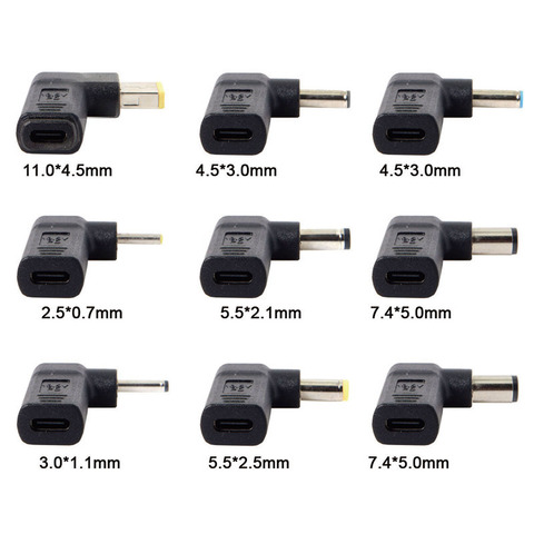 Адаптер питания для ноутбука, штепсельная вилка постоянного тока USB Type C «мама» к универсальному разъему 4,5*3,0 мм «папа» для Lenovo Hp Asus Dell, зарядное устройство для ноутбука ► Фото 1/6