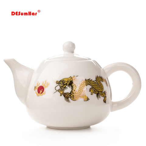 Изысканный керамический чайник кунг-фу, китайский чайник, чайные наборы, китайские традиции, цветочный чайник, фарфоровая чайная посуда ► Фото 1/6