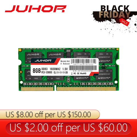 Память для ноутбука JUHOR Rams DDR3 4 ГБ 8 ГБ 1333 МГц 1600 МГц с Sodimm памятью для ноутбука ► Фото 1/6