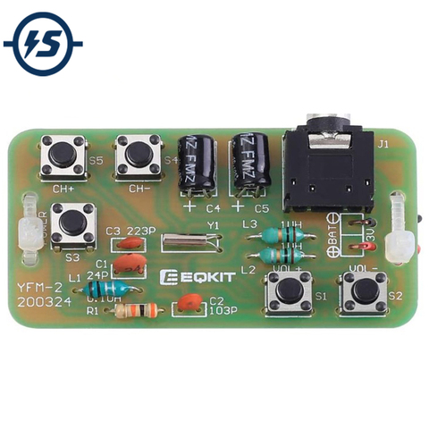 DIY Kit FM стерео радио модуль Регулируемый 76-108 МГц беспроводной приемник DC 3V Радио Тренировочный Набор ► Фото 1/6