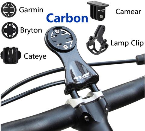Карбоновое крепление Garmin Edge 200 520 820 Cateye, велосипедный держатель для компьютера Bryton Rider 310 410 530, велосипедный светильник, прищепка для камеры ► Фото 1/1