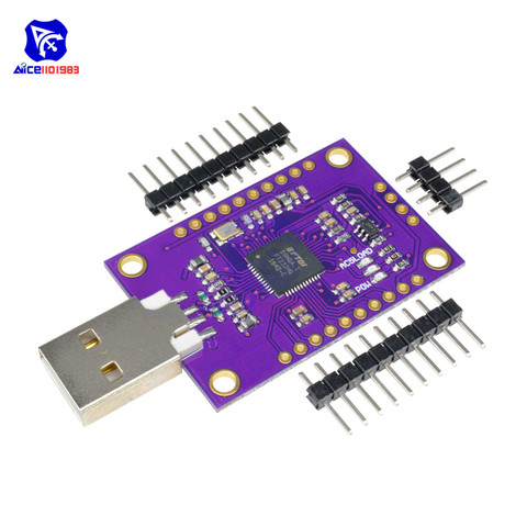 CJMCU FT232H одноканальный высокоскоростной USB 2,0 к JTAG UART FIFO SPI IIC I2C, модуль платы последовательного интерфейса с штырьковым наконечником ► Фото 1/6