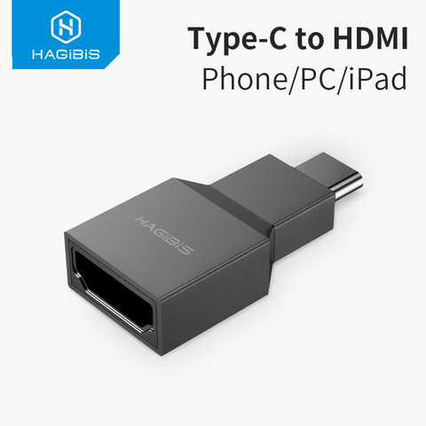 Переходник от USB C к HDMI, переходник типа C «Папа-HDMI», 4K, 30 Гц, HD для Macbook, Samsung Galaxy S10, Huawei P30, iPad Pro ► Фото 1/6
