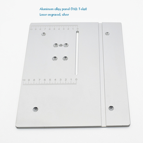 Алюминиевый фрезерный стол T60, пластина для вставки, 245x200x6 мм, изготовлен из алюминиевого сплава, прочный, для столярной пилы ► Фото 1/3