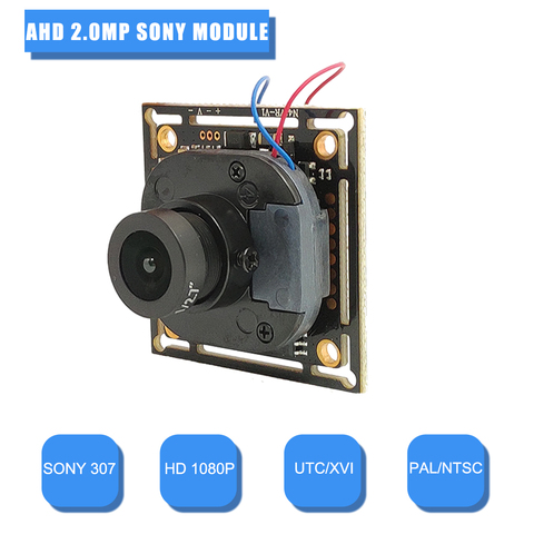 HD 4 в 1 AHD модуль NVP2441 + IMX307 2-мегапиксельная камера видеонаблюдения, PCB плата безопасности 1080P PCB плата + OSD кабель + IRC (UTC) + объектив M12 ► Фото 1/6