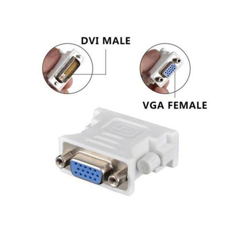 DVI D штекер переходник на гнездо VGA муфтовый стыковочный переводник адаптер конвертер VGA, HDMI, DVI/DVI 24 + 1 Pin типа «папа» к VGA Женский адаптер конвертер ► Фото 1/6