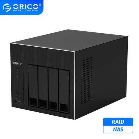 Док-станция ORICO OS, док-станция для HDD серии 2,5, 3,5 дюйма, NAS, 4 отсека, сетевое хранилище с RAID Gen7, USB3.0, HDMI, RJ45, HDD чехол 48 ТБ ► Фото 1/6