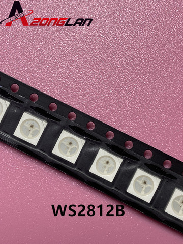 100 шт. WS2812B (4 контакта) 5050 SMD WS2812 индивидуально адресуемый цифровой светодиодный чип RGB 5 в WS2812B ws2812b 2812 светодиодный чип IC SMD ► Фото 1/2