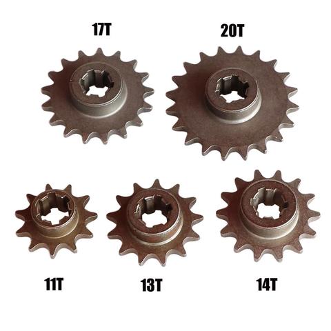 Мотоцикл передняя Коробка передач Звездочка T8F 11 13 14 17 20T Шестерня для 47cc 49cc Minimoto мини грязи велосипед мопед скутер ► Фото 1/4