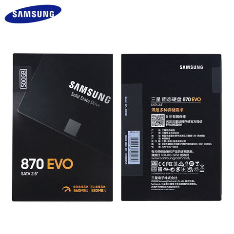 Внутренний твердотельный накопитель SAMSUNG 1 ТБ 2,5 дюйма SSD 870 EVO 250 ГБ 500 Гб HDD жесткий диск SATA для ноутбука настольного ПК 100% оригинал ► Фото 1/6