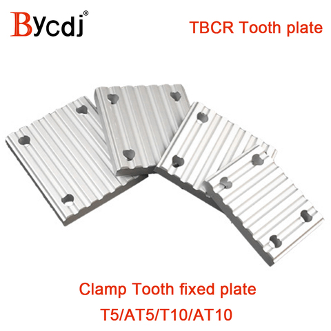Алюминиевый зажим для зубов трапеции AT5 T5 T10 AT10 для открытого синхронного ремня фиксированный зубчатый ремень соединение Gusset пластина ► Фото 1/6