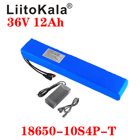 Liitokala 36В 12Ач 500 Вт, высокая мощность и емкость 42 в 18650 литиевая батарея, электрический мотоцикл, скутер с BMS 42 в 2 А ► Фото 1/4