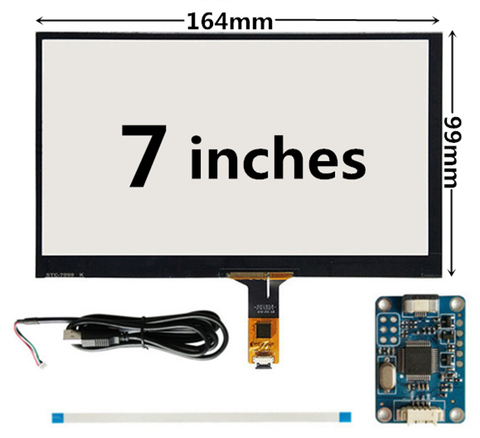 7-дюймовый емкостный сенсорный дигитайзер Raspberry Pi высокой совместимости с универсальной навигацией, стеклянная панель сенсорного экрана, 165 мм * 100 мм ► Фото 1/4