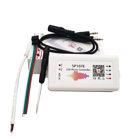SP107E Bluetooth Музыка светодиодный пульт дистанционного управления для WS2812B WS2811 SK6812 UCS1903 LPD6803 WS2801 прокладки СИД светильник DC5-24V ► Фото 1/6