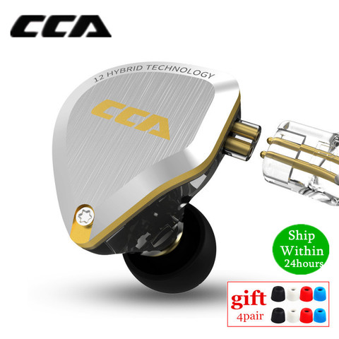 Новинка CCA C12 5BA + 1DD гибридная металлическая гарнитура HIFI басовые наушники-вкладыши Наушники-вкладыши с монитором шумоподавляющие наушники C10 C16 ZSX A10 ► Фото 1/6