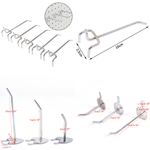 5 шт./компл. 5 см/7 см/10 см Крюк панель перфорированные стены хранения гаража мастерской крепления ► Фото 1/6