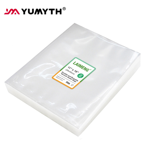 YUMYTH 50/100 шт вакуумные пакеты BPA-Free тисненые вакуумные упаковочные мешки для хранения кухонных приборов Sous Vide сумки для пищевых продуктов T106 ► Фото 1/6