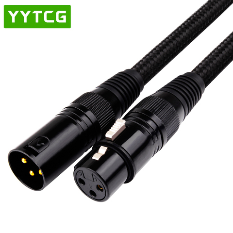 YYTCG 1 шт. Hifi XLR кабель высокого качества 3-контактный XLR штекер к XLR гнездо Аудио кабель 1 м 2 м 3 м 5 м ► Фото 1/6
