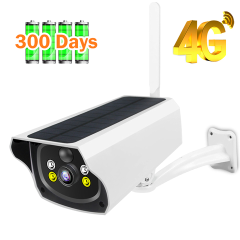 4G солнечная наружная камера 1080P HD 3G sim-карта ip-камера безопасности 100% безпроводная солнечная панель на батарейках камера наблюдения ► Фото 1/6