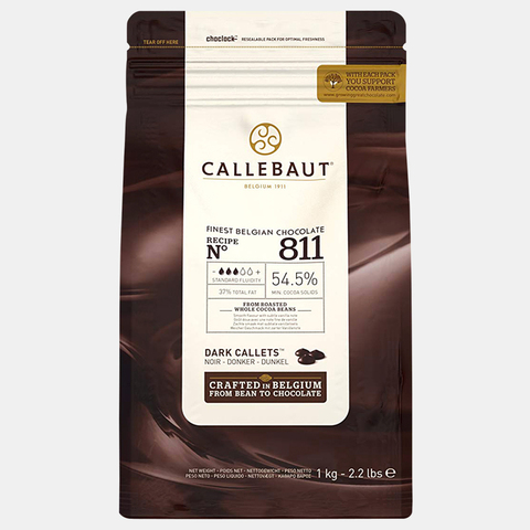 Шоколад в чипсах Callebaut темный 54,5% какао (811-2B-U73) 1кг ► Фото 1/2