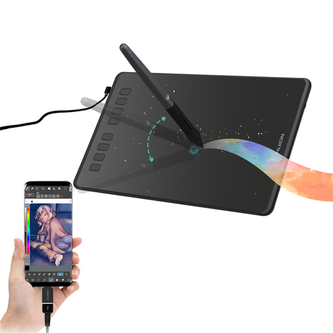 Графический планшет HUION H950P для рисования, устройство для создания рисунков и набросков, с безбатарейным стилусом, совместим с Android/ПК ► Фото 1/6