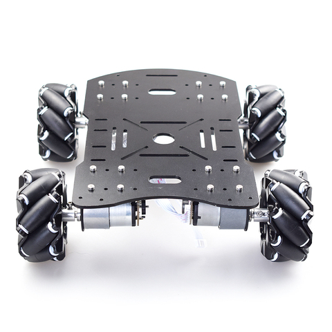 10 кг нагрузки металла Omni Mecanum колесо робот автомобиля шасси комплект с 4 шт. кодировщика двигателя для Arduino Raspberry Pi DIY ствол игрушка детали ► Фото 1/4