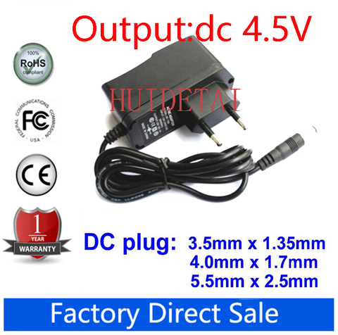 AC110-240V DC 4,5 V 5V 6V 9V 12V 1A 500 mA strip Universa adapter AC / DC Converter power supply 5,5x2,5mm 4,0x1,7mm x mm ► Фото 1/2