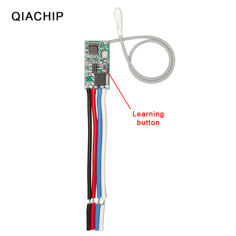 QIACHIP 433Mhz DC 3,6 V-24V 12V беспроводной пульт дистанционного управления 433Mhz 1 CH RF релейный приемник микро светодиодный светильник управления ler Garage ► Фото 1/6