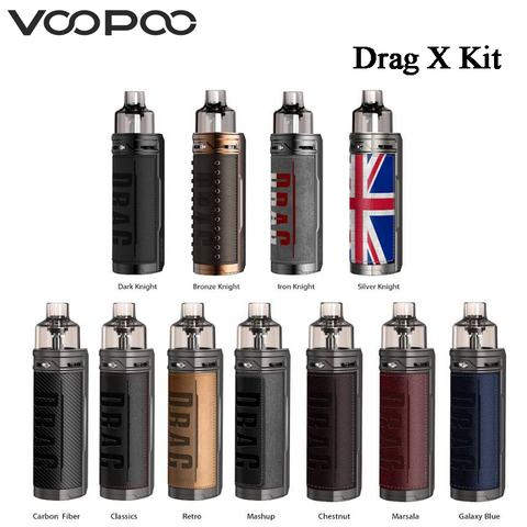 Оригинальный набор VOOPOO Drag X Pod, 4,5 мл, картридж, мощность 80 Вт, одна батарея 18650, испаритель электронной сигареты, MTL Pod Kit VS Drag S ► Фото 1/6