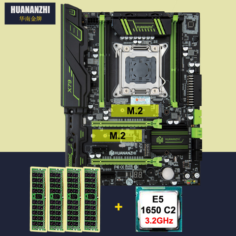 HUANAN Чжи X79 материнская плата с двумя M.2 слот скидка материнской bundle Процессор Intel Xeon E5 1650 3,2 ГГц Оперативная память 16 г (4*4G) DDR3 RECC ► Фото 1/6