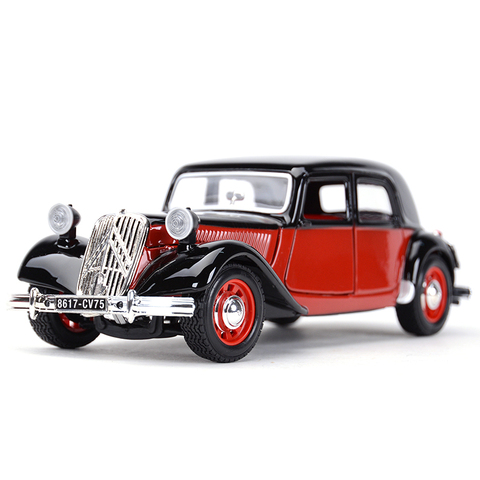 Классический Автомобиль Bburago 1:24 1938 Citroen 15 Cvta, литые статические автомобили, Коллекционная модель автомобиля, игрушки ► Фото 1/6