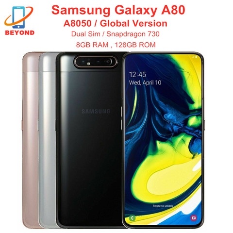 Samsung Galaxy A80 Dual Sim A8050 мобильный телефон 8 Гб оперативной памяти 128 ГБ Octa Core 6,7 
