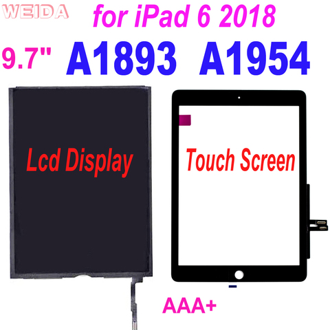 ЖК-дисплей 9,7 дюйма AAA + для iPad 6 6-го поколения 2022 A1893 A1954, сенсорный экран с дигитайзером для iPad 9,7 2022 A1893 A1954, инструменты для экрана ► Фото 1/6