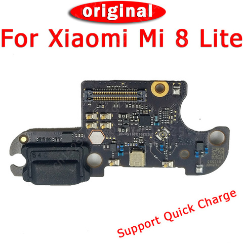 Оригинальный зарядный порт для Xiaomi Mi 8 Lite Mi8, зарядная плата, USB разъем, печатная плата, док-разъем, гибкий кабель, запасные части для замены ► Фото 1/3